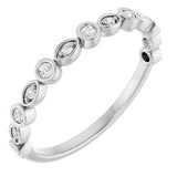 14K Gold Round Lab-Grown Diamond Anniversary Band – 1/6–1/3 CTW - White Gold
