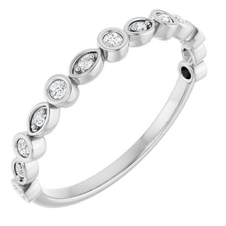Platinum Round Lab-Grown Diamond Anniversary Band – 1/6–1/3 CTW
