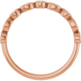 14K Gold Round Lab-Grown Diamond Anniversary Band – 1/6–1/3 CTW - Rose Gold - view 2