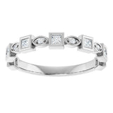 Platinum Square Natural Diamond Anniversary Band – 1/5–9/10 CTW - view 3