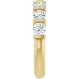 10K Gold Round Lab-Grown Diamond Bar Channel-Set Anniversary Band – 9/10–1 1/3 CTW - Yellow Gold - view 4