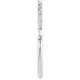 Platinum Straight Baguette Natural Diamond Bar Channel-Set Anniversary Band – 2x1 mm Stones - view 4