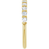 10K Gold Round Lab-Grown Diamond Bar Channel-Set Anniversary Band – 1/5–5/8 CTW - Yellow Gold - view 4