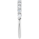 10K Gold Round Lab-Grown Diamond Bar Channel-Set Anniversary Band – 1/5–5/8 CTW - White Gold - view 4