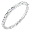Platinum Straight Baguette Lab-Grown Diamond Bar Channel-Set Anniversary Band – 3x1.3 mm Stones