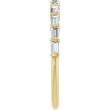 10K Gold Straight Baguette Lab-Grown Diamond Bar Channel-Set Anniversary Band – 1/5–1/2 CTW - Yellow Gold - view 4