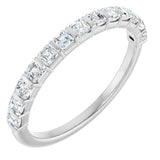 14K Gold Asscher Lab-Grown Diamond Bar Channel-Set Anniversary Band – 5/8–1 1/3 CTW - White Gold
