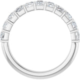 Platinum Square Natural Diamond Bar Channel-Set Anniversary Band – 3/8–2 3/4 CTW - view 2