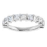Platinum Square Lab-Grown Diamond Bar Channel-Set Anniversary Band – 1/3–2 3/4 CTW - view 3
