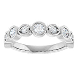 Platinum Round Natural Diamond Anniversary Band – 1/8–5/8 CTW - view 3