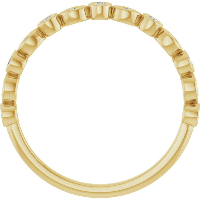 14K Gold Round Lab-Grown Diamond Anniversary Band – 1/6–1/3 CTW - Yellow Gold - view 2