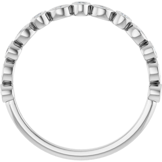Platinum Round Lab-Grown Diamond Anniversary Band – 1/6–1/3 CTW - view 2