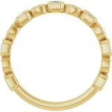 14K Gold Asscher Natural Diamond Anniversary Band – 3/8–9/10 CTW - Yellow Gold - view 2