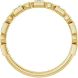 14K Gold Square Natural Diamond Anniversary Band – 1/5–9/10 CTW - Yellow Gold - view 2