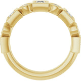 14K Gold Square Natural Diamond Anniversary Band – 1/5–9/10 CTW - Yellow Gold - view 2