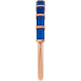 14K Gold Straight Baguette Natural Blue Sapphire Bar Channel-Set Anniversary Band - Rose Gold - view 4