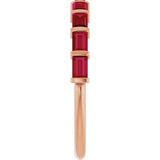 14K Gold Straight Baguette Natural Red Ruby Bar Channel-Set Anniversary Band - Rose Gold - view 4