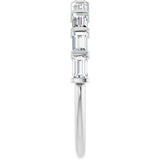 10K Gold Straight Baguette Lab-Grown Diamond Bar Channel-Set Anniversary Band – 3/4–9/10 CTW - White Gold - view 4