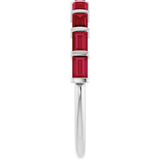 Platinum Straight Baguette Natural Red Ruby Bar Channel-Set Anniversary Band - view 4