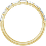 10K Gold Straight Baguette Lab-Grown Diamond Bar Channel-Set Anniversary Band – 1/5–1/2 CTW - Yellow Gold - view 2