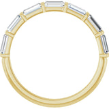 10K Gold Straight Baguette Lab-Grown Diamond Bar Channel-Set Anniversary Band – 3/4–9/10 CTW - Yellow Gold - view 2