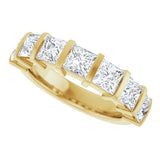 10K Gold Square Lab-Grown Diamond Bar Channel-Set Anniversary Band – 1 1/3–2 3/4 CTW - Yellow Gold - view 5