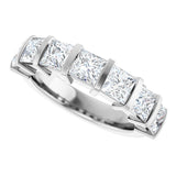Platinum Square Lab-Grown Diamond Bar Channel-Set Anniversary Band – 1/3–2 3/4 CTW - view 5