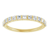 14K Gold Asscher Lab-Grown Diamond Bar Channel-Set Anniversary Band – 5/8–1 1/3 CTW - Yellow Gold - view 3
