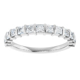 Platinum Square Lab-Grown Diamond Bar Channel-Set Anniversary Band – 1/3–2 3/4 CTW - view 3
