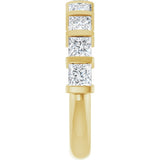 14K Gold Square Lab-Grown Diamond Bar Channel-Set Anniversary Band – 1 1/2–2 3/4 CTW - Yellow Gold - view 4