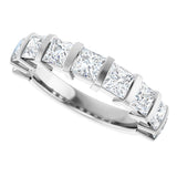Platinum Square Lab-Grown Diamond Bar Channel-Set Anniversary Band – 1/3–2 3/4 CTW - view 5