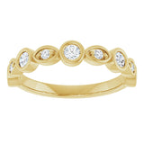 14K Gold Round Lab-Grown Diamond Anniversary Band – 1/6–1/3 CTW - Yellow Gold - view 3