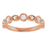 14K Gold Round Lab-Grown Diamond Anniversary Band – 1/6–1/3 CTW - Rose Gold - view 3