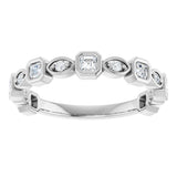 Platinum Asscher Natural Diamond Anniversary Band – 3/8–9/10 CTW - view 3