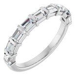 Platinum Straight Baguette Lab-Grown Diamond Bar Channel-Set Anniversary Band – 3x2.5 mm Stones