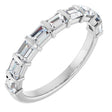 Platinum Straight Baguette Natural Diamond Bar Channel-Set Anniversary Band – 3x2.5 mm Stones