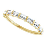 10K Gold Straight Baguette Lab-Grown Diamond Bar Channel-Set Anniversary Band – 3/4–9/10 CTW - Yellow Gold - view 5