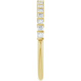 10K Gold Square Lab-Grown Diamond Bar Channel-Set Anniversary Band – 1/3–1 1/5 CTW - Yellow Gold - view 4