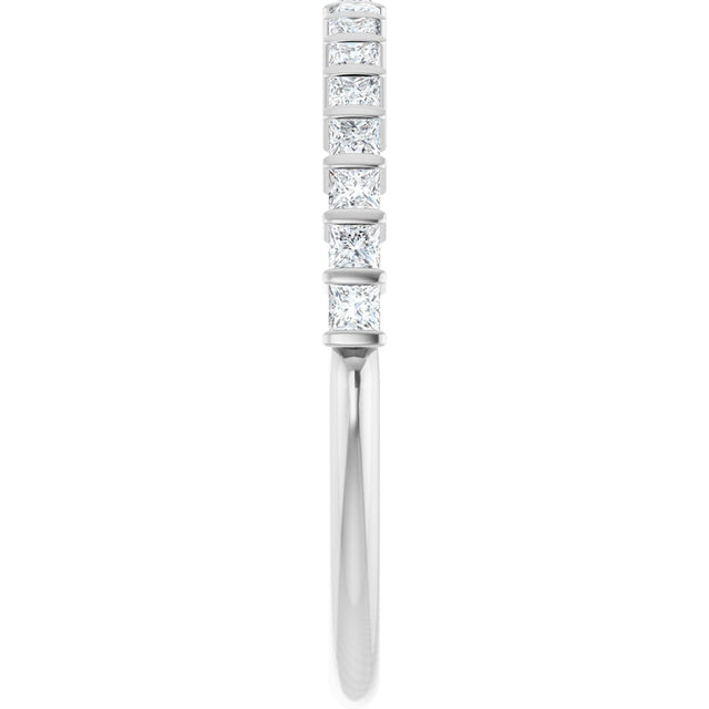 Platinum Square Lab-Grown Diamond Bar Channel-Set Anniversary Band – 1/3–2 3/4 CTW - view 4