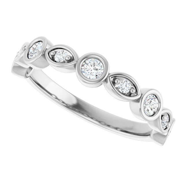 Platinum Round Lab-Grown Diamond Anniversary Band – 1/6–1/3 CTW - view 5