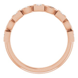 14K Gold Square Natural Diamond Anniversary Band – 1/5–9/10 CTW - Rose Gold - view 2