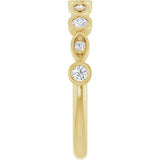 14K Gold Round Lab-Grown Diamond Anniversary Band – 1/6–1/3 CTW - Yellow Gold - view 4