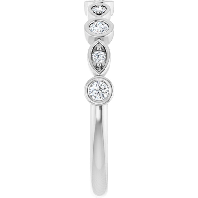 Platinum Round Lab-Grown Diamond Anniversary Band – 1/6–1/3 CTW - view 4