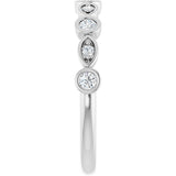 14K Gold Round Lab-Grown Diamond Anniversary Band – 1/6–1/3 CTW - White Gold - view 4