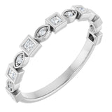 Platinum Square Natural Diamond Anniversary Band – 1/5–9/10 CTW
