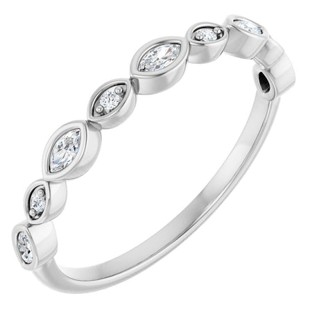 Platinum Marquise Lab-Grown Diamond Anniversary Band – 1/6–1/3 CTW