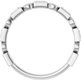 Platinum Straight Baguette Natural Diamond Anniversary Band – 1/5–5/8 CTW - view 2