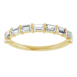 10K Gold Straight Baguette Lab-Grown Diamond Bar Channel-Set Anniversary Band – 3/4–9/10 CTW - Yellow Gold - view 3