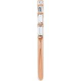 10K Gold Straight Baguette Lab-Grown Diamond Bar Channel-Set Anniversary Band – 1/5–1/2 CTW - Rose Gold - view 4