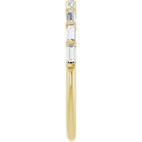 10K Gold Straight Baguette Lab-Grown Diamond Bar Channel-Set Anniversary Band – 1/5–1/2 CTW - Yellow Gold - view 4